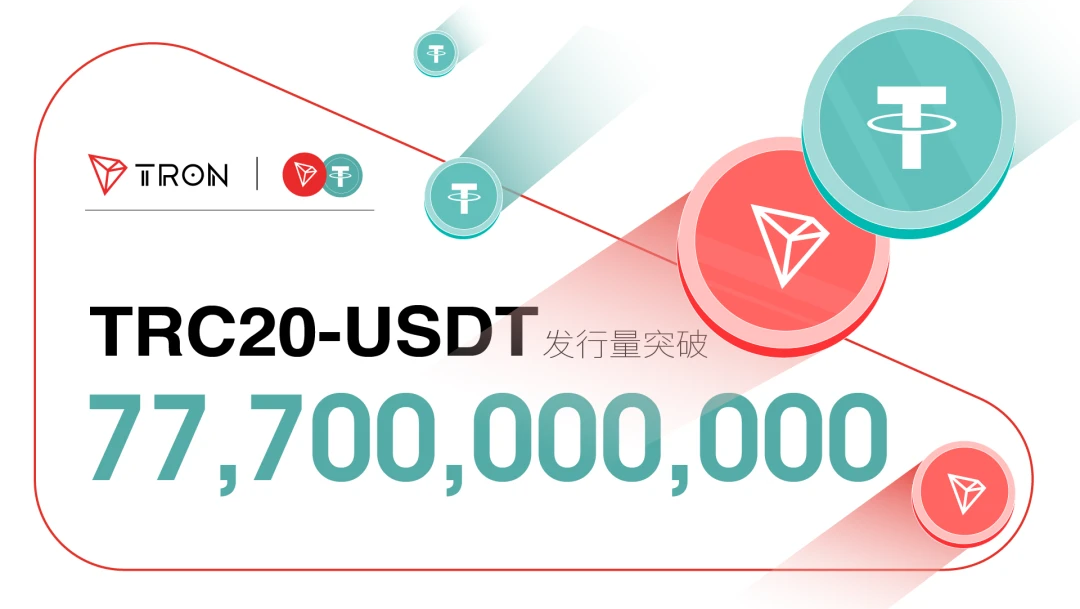 TRC20-USDT发行量突破777亿枚，再创历史新高