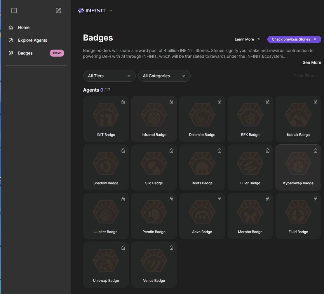 This weeks featured interactive projects: River posts to earn points, ZkCloud social tasks, Infinit collects badges