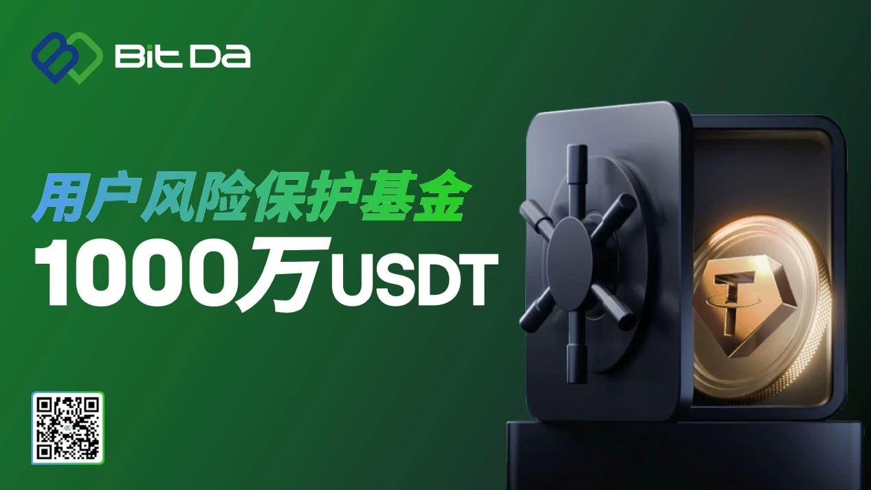 BitDa成立用户风险保护基金，首期已超过1000万美元
