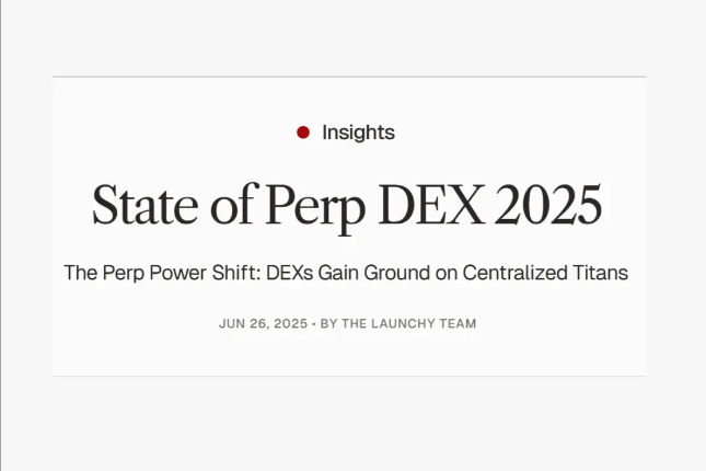 2025 Perp DEX现状：发展势头强劲，交易额暴涨